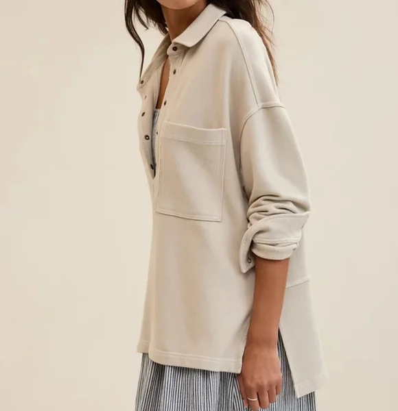 Aerie Chorewear Popover Sweatshirt In Stone Harbor Size XL - Picture 3 of 8